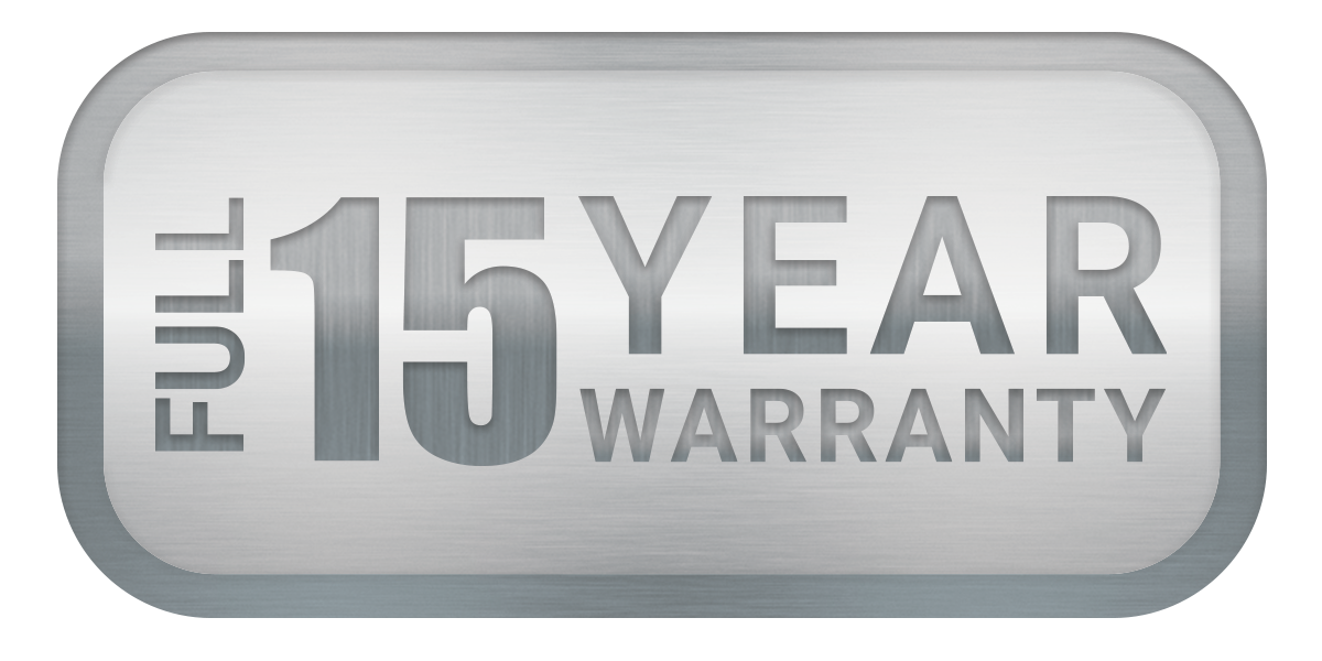 QuietCool 15 year warranty symbol