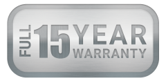 QuietCool 15 year warranty symbol