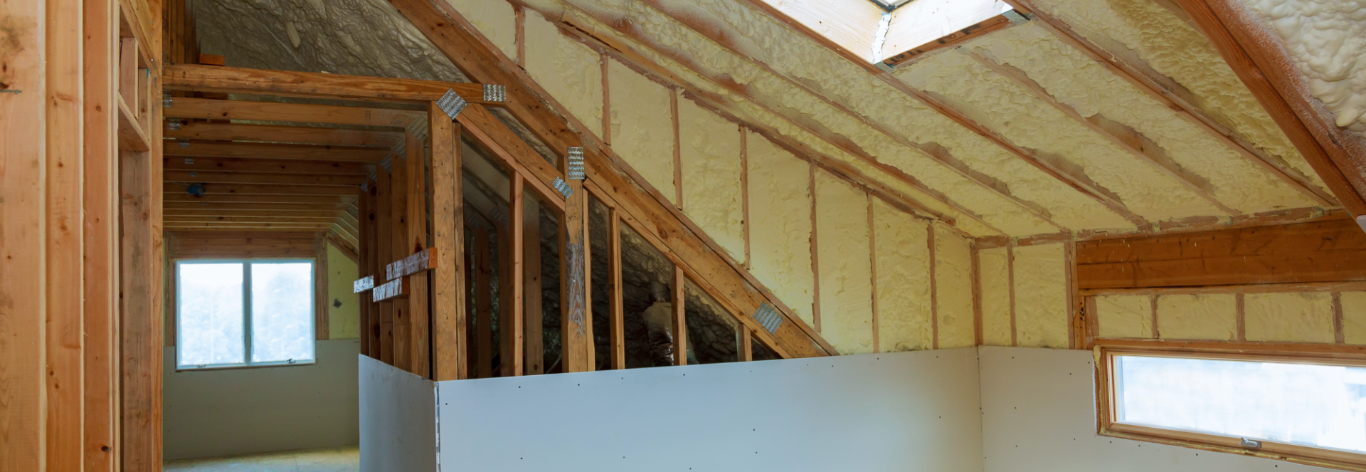 Insulation in attic Spray Foam Insulation in Attic