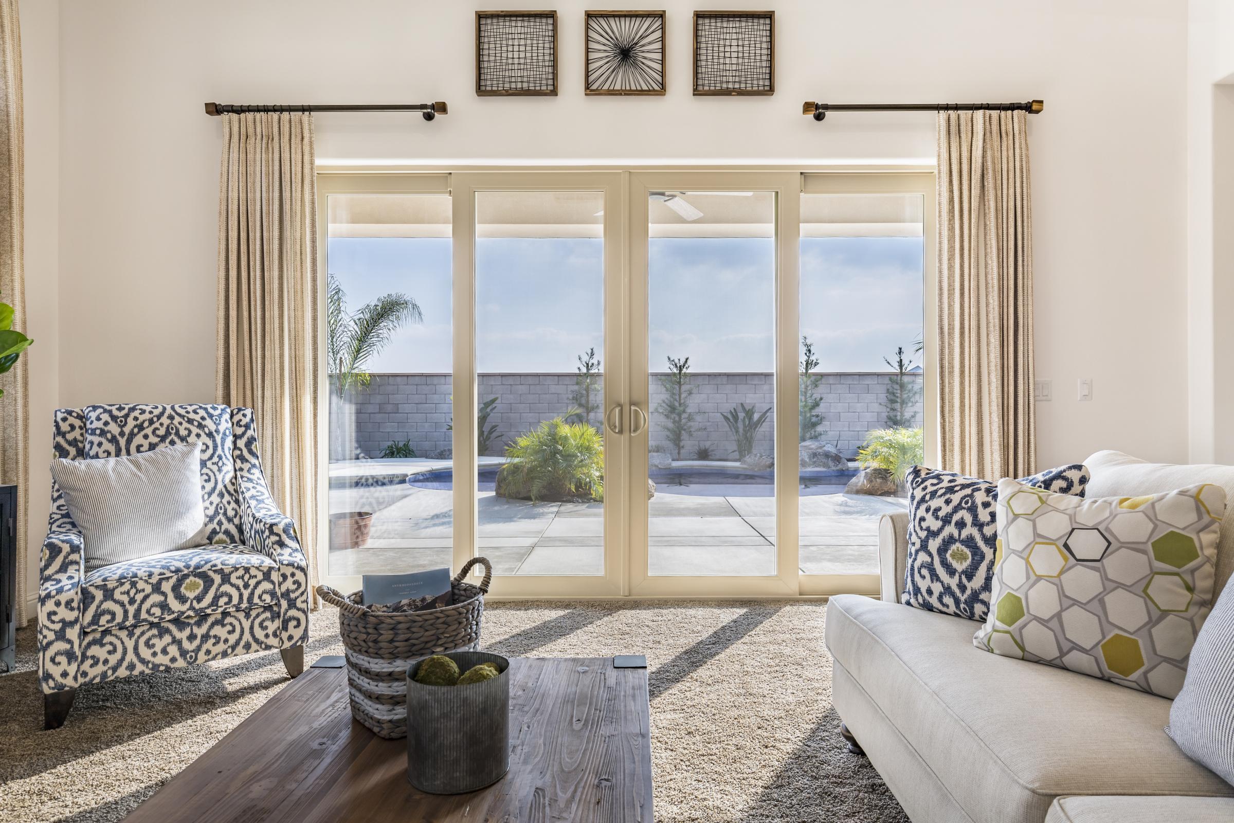 Bay View windows and doors from inside living room Bay View windows and doors from inside living room